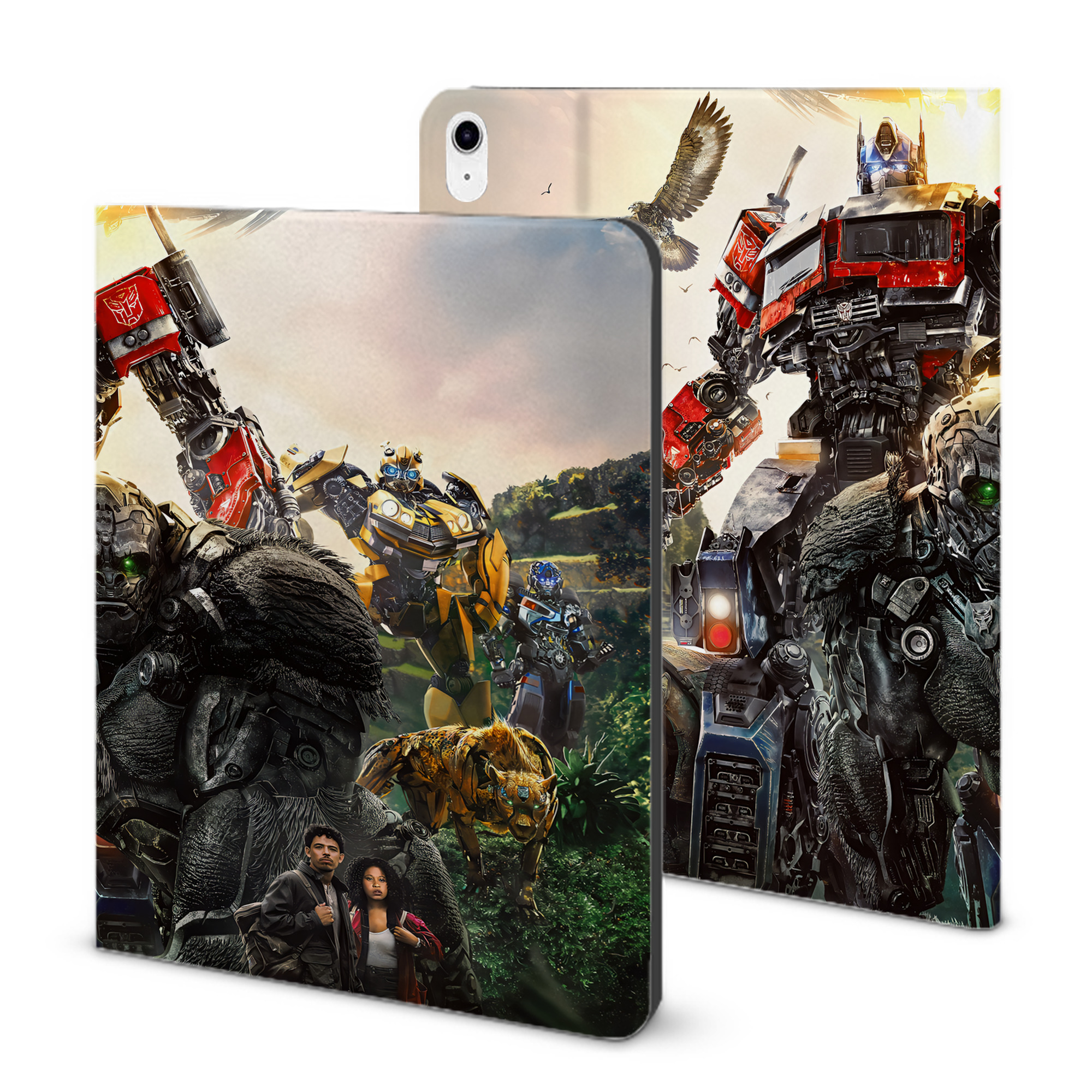 （画像用） Transformers トランスフォーマー IPad ケース ブック型 PUレザー TPU 耐衝撃 軽量 薄型 ペン収納なし 全面保護 IPad 各モデル対応